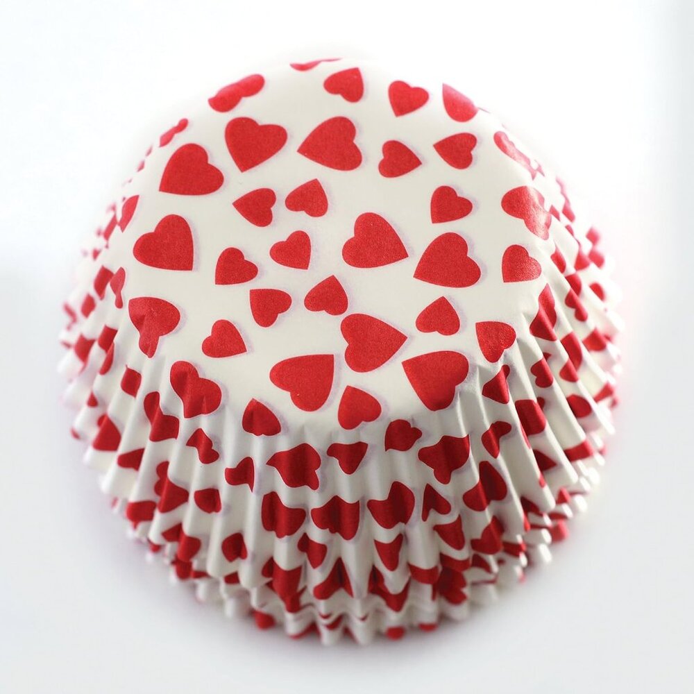 Standard Size Heart Baking Cups/Liners, 75-Pack